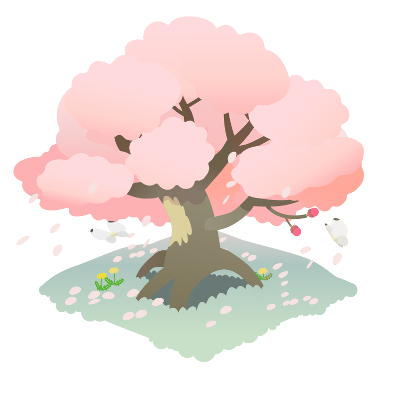桜の木のイラスト 素材