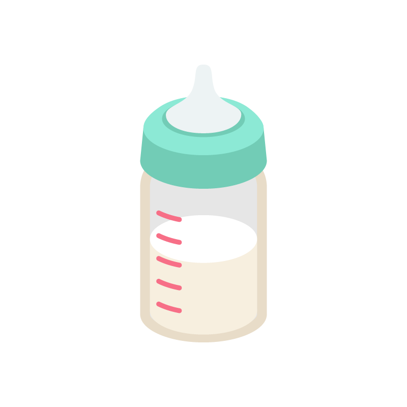 哺乳瓶 ミルクのイラスト 素材