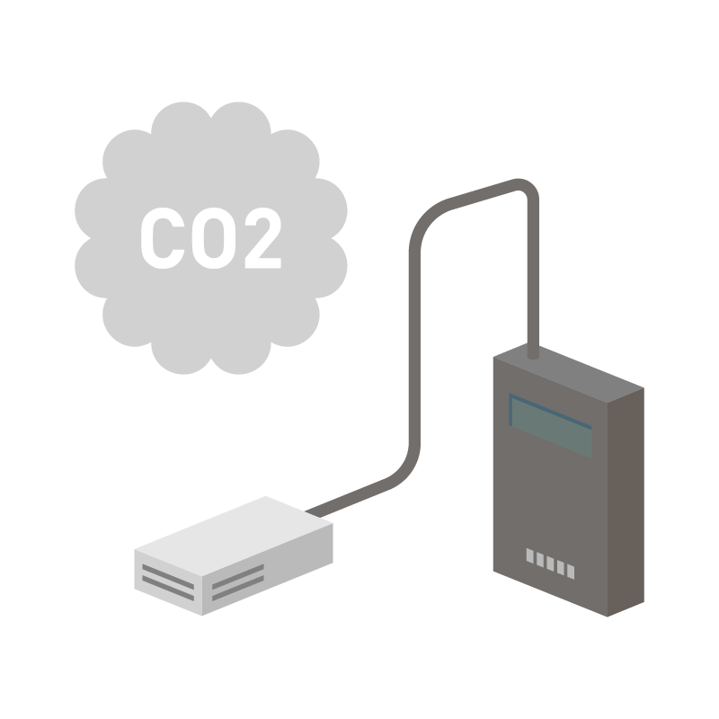 CO2濃度センサーのイラスト 素材