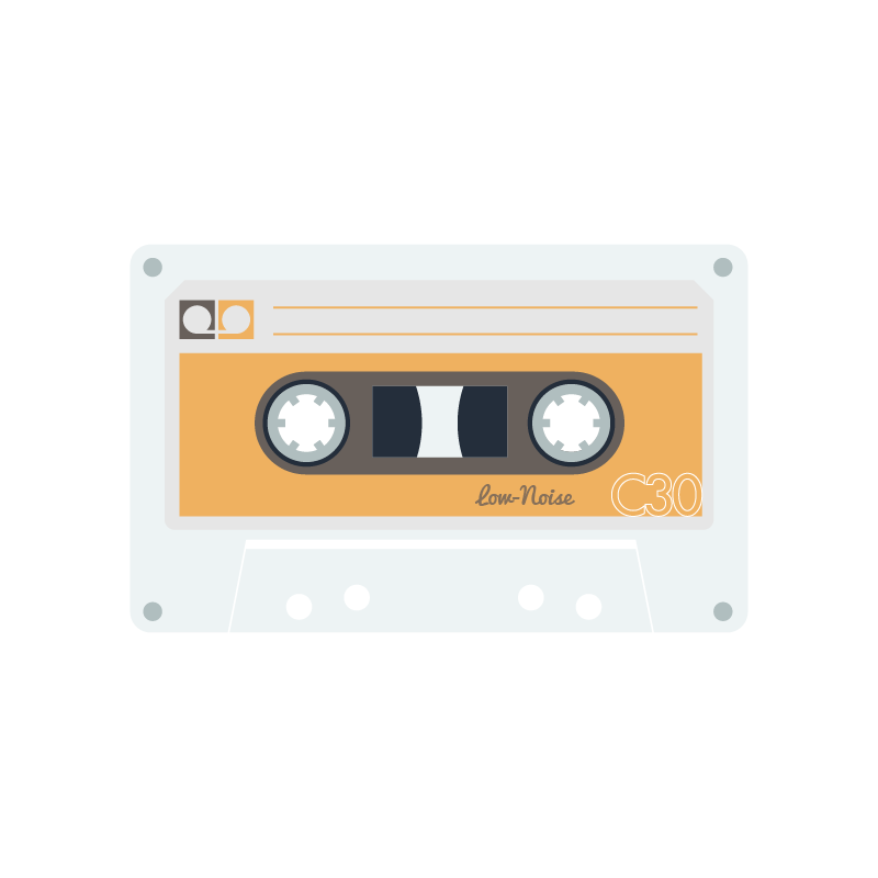 カセットテープのイラスト 素材