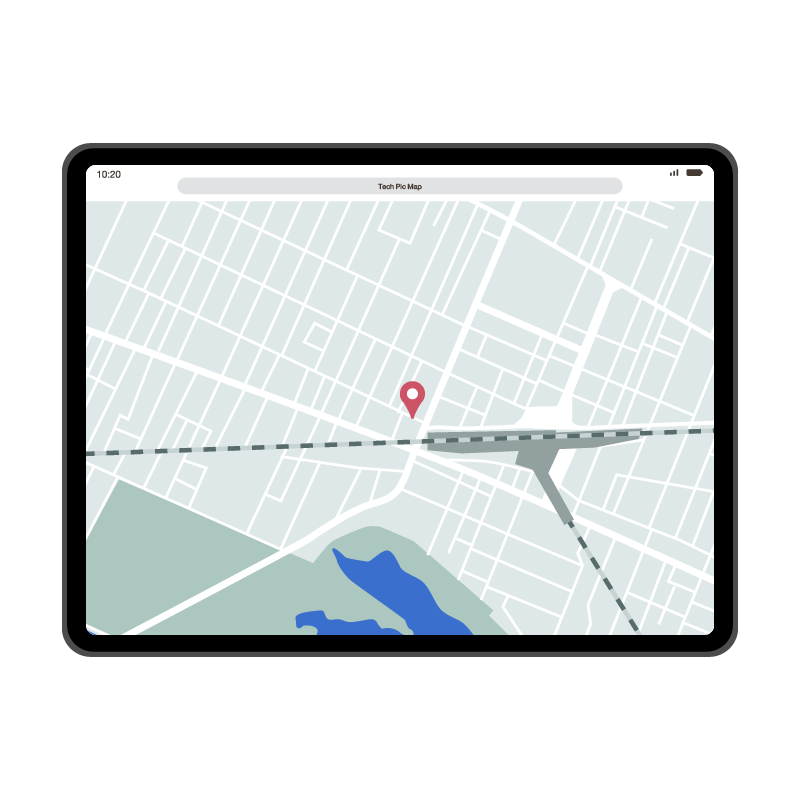 mapアプリ タブレット版 のイラスト 素材