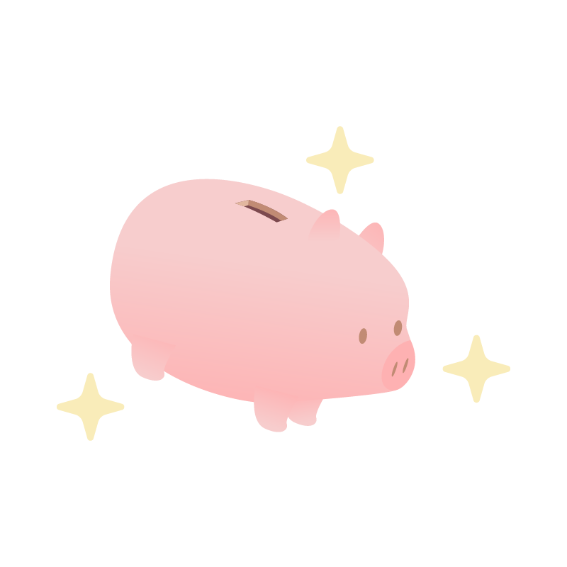 豚の貯金箱のイラスト 素材